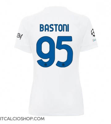 Inter Milan Alessandro Bastoni #95 Seconda Maglia Femmina 2023-24 Manica Corta